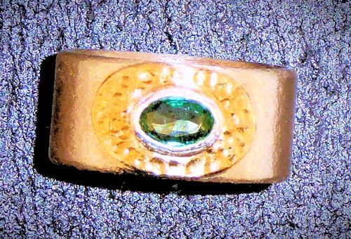 Sambia - Smaragd Bandring, Silber/Gelbgold